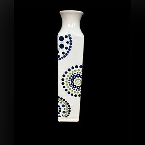 Modern White and Blue Ceramic Vase